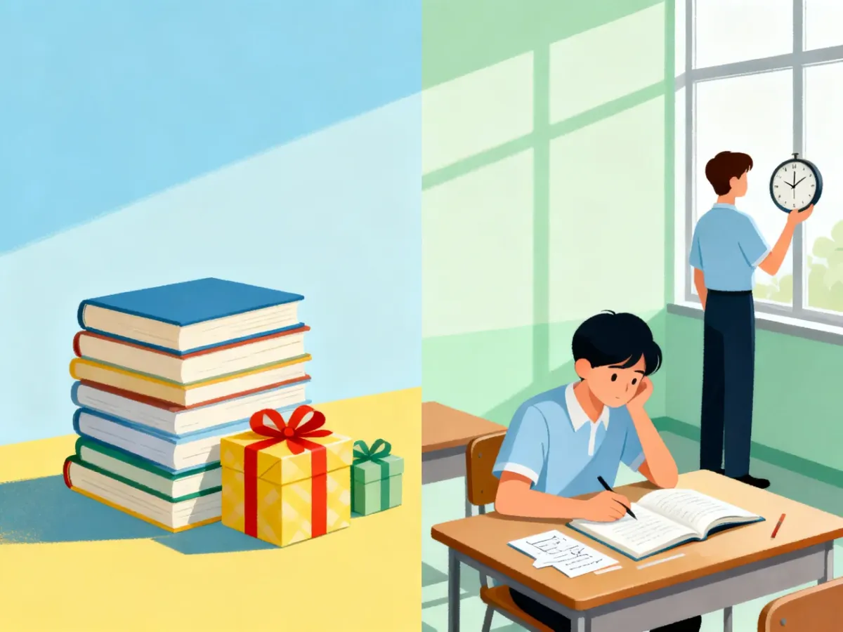 Ilustracja porównująca zakończone czynności z czynnościami trwającymi przez określony czas